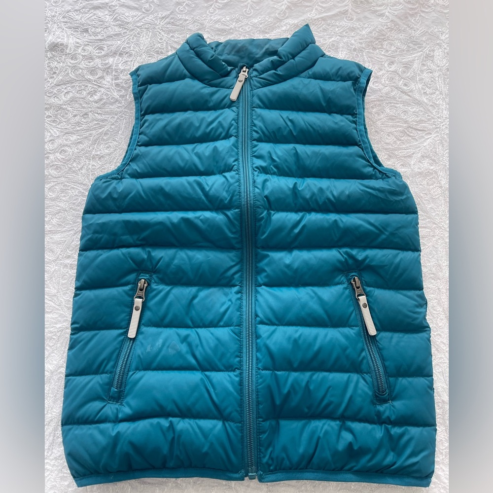 EUC Like New Hanna Andersson Teal Puffer Vest for Kids Sz 10 (HA 140)